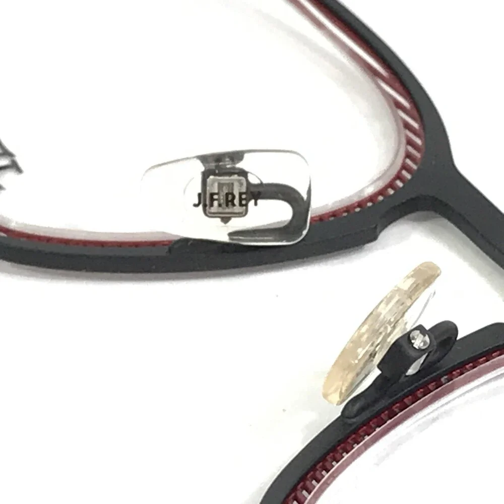 JF Rey Eyeglasses Frames JF2709 1330 Antique Silver Red Square 49-19-145